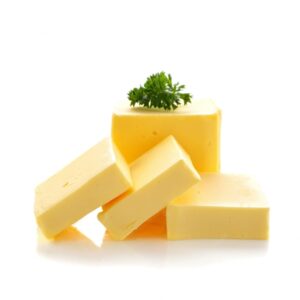 Butter  fat and protein churned cream